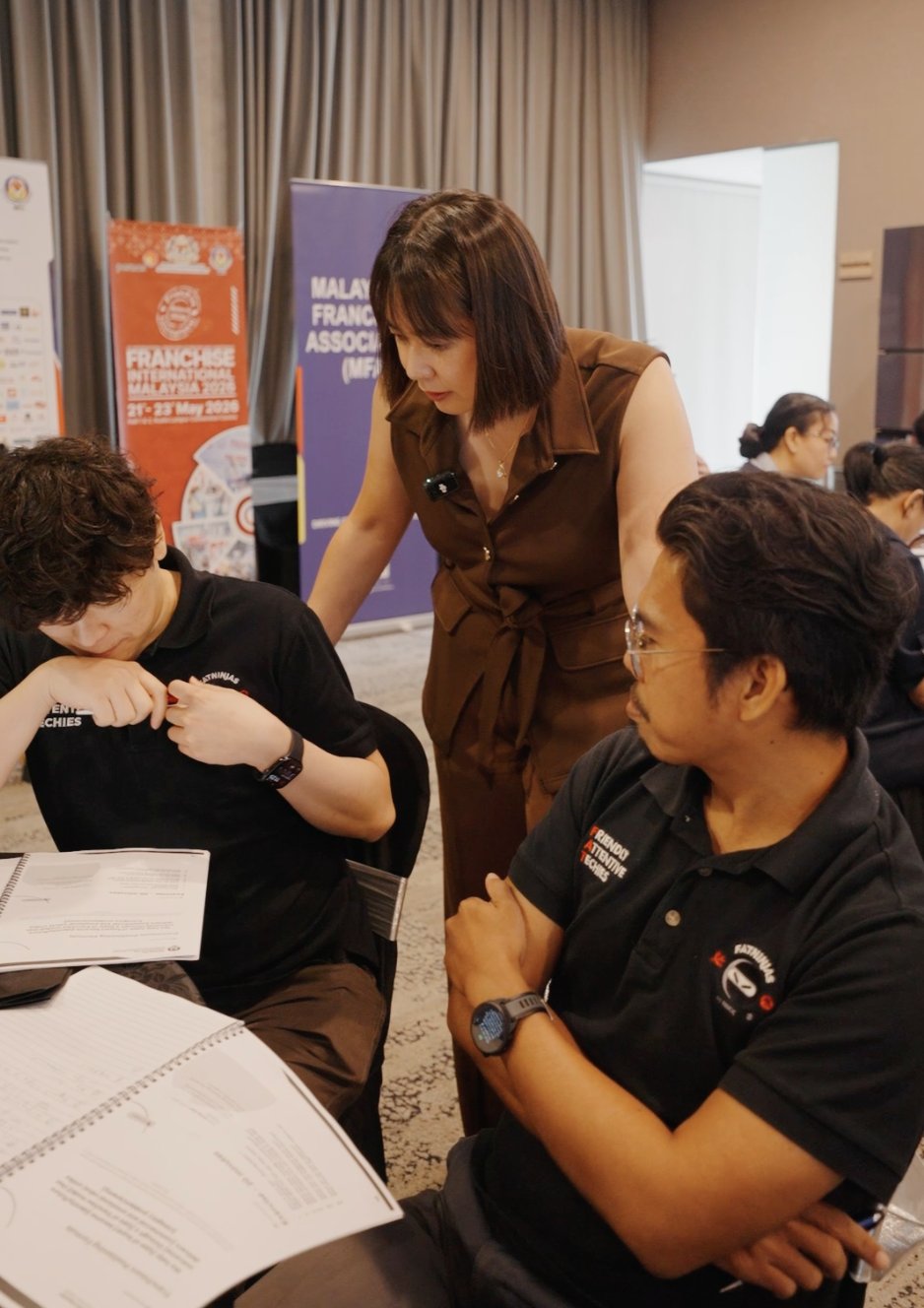 Claudia Ng coaching brand leaders at Franchise International Malaysia 2026