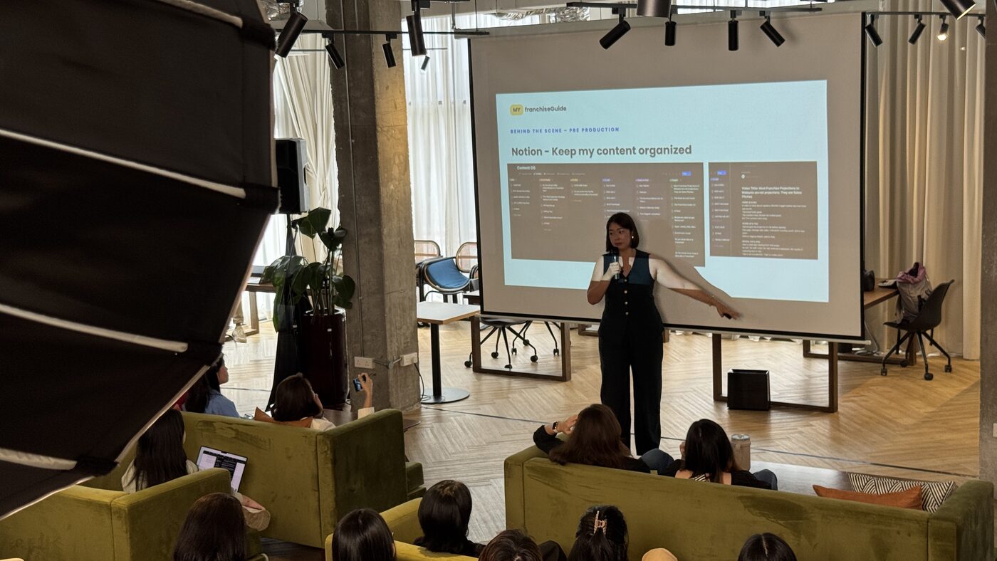 Claudia Ng presenting at a Content & IP workshop